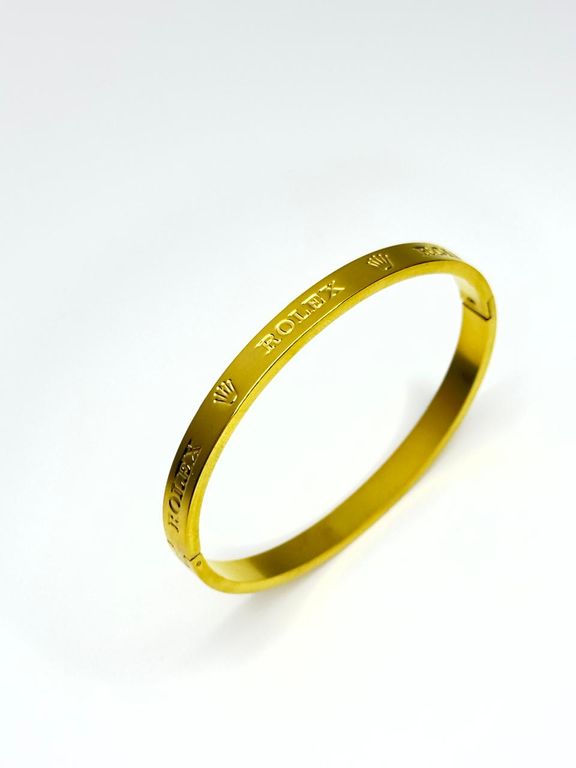 Rolex Gold-Tone Engraved Bangle Bracelet