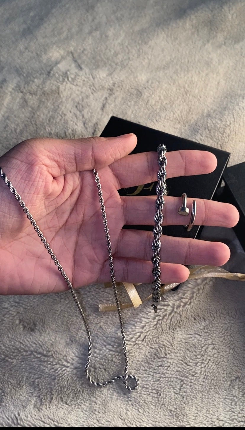 Carlos Jewelers Signature Chain & Bracelet Set