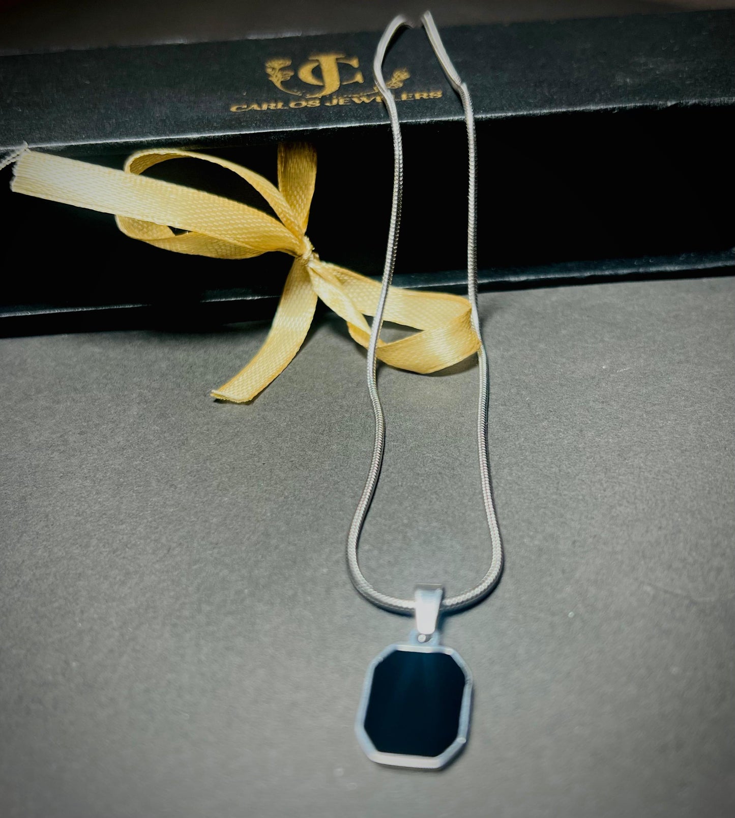 Golden & Silver Elegance Pendant Necklace