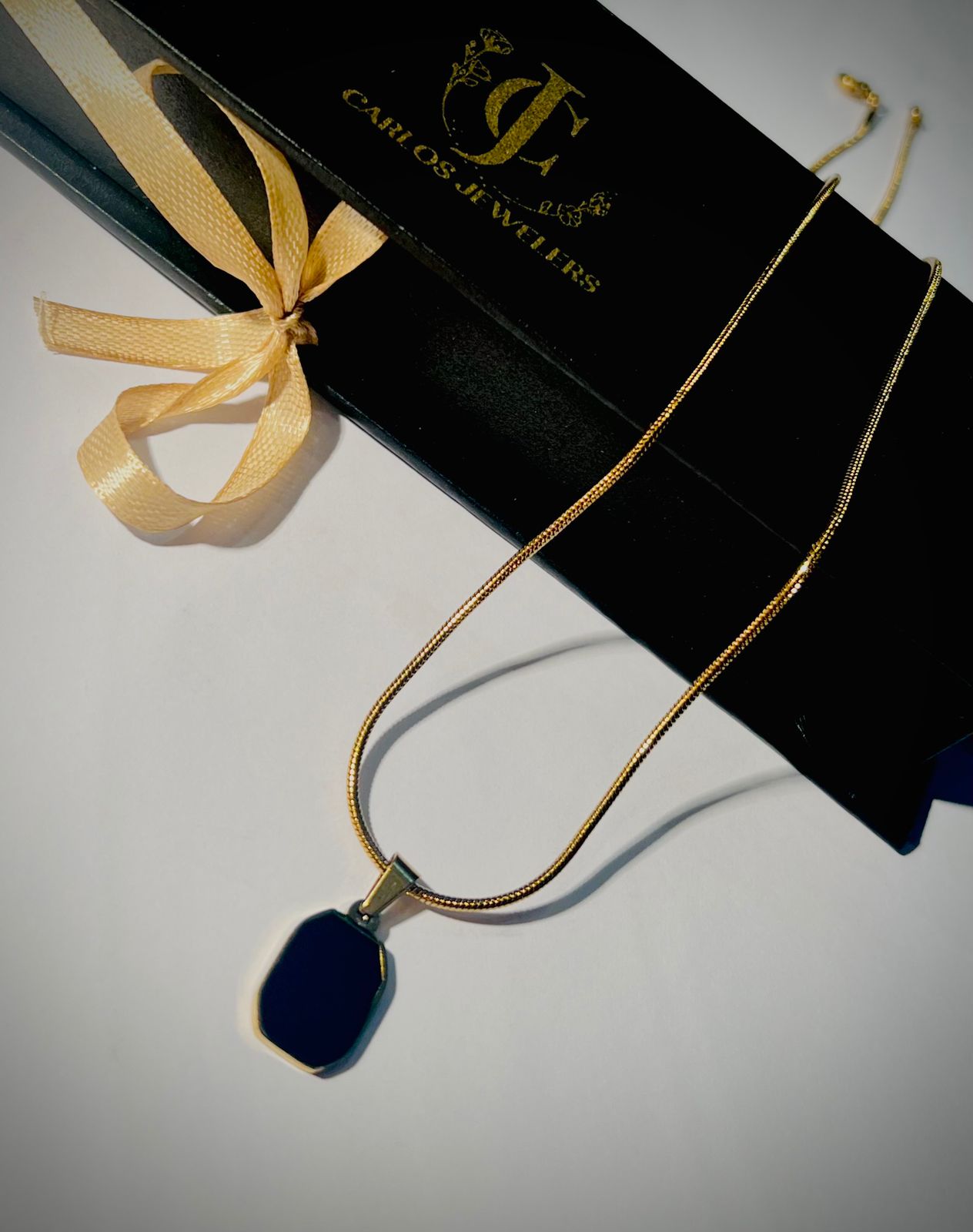 Golden & Silver Elegance Pendant Necklace