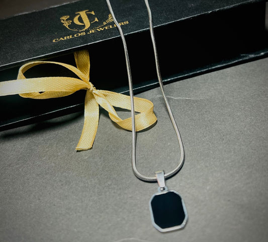 Golden & Silver Elegance Pendant Necklace